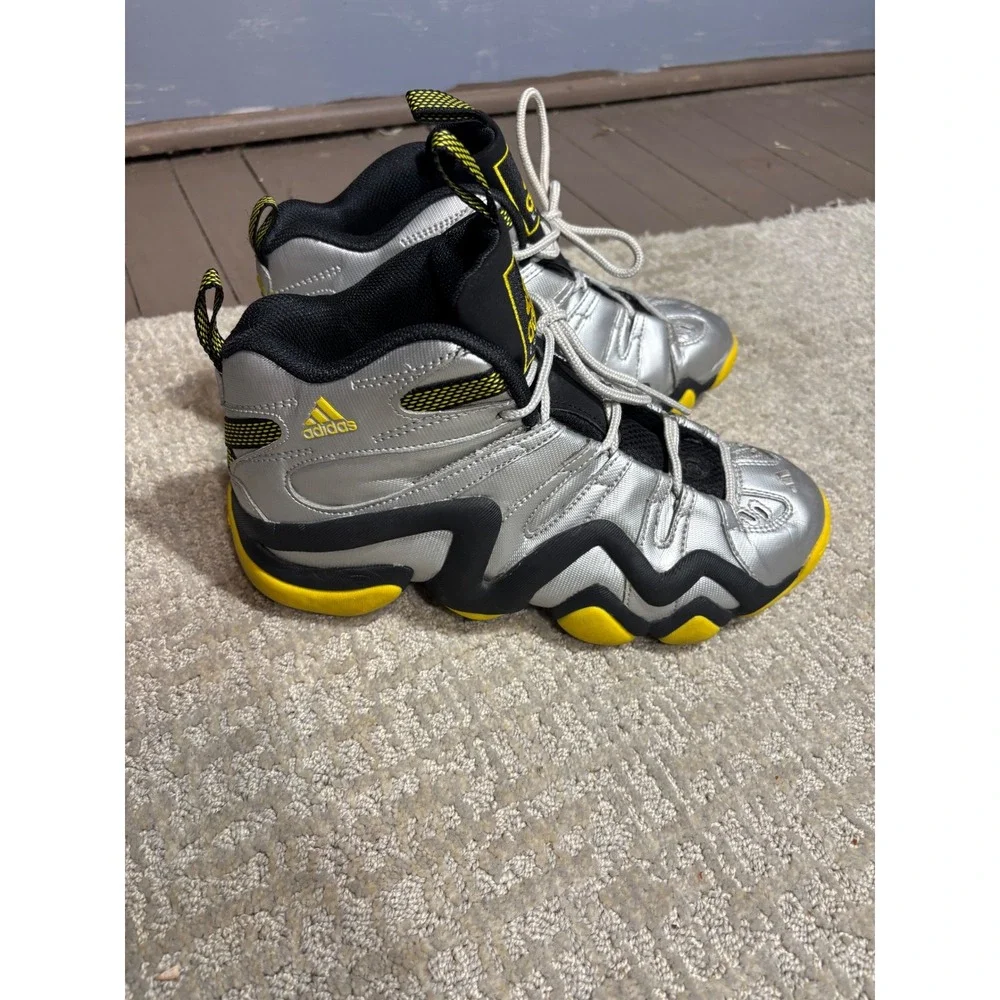Adidas Equipment KB8 II Mens Basketball Shoes Silver Yellow‎ SZ 6